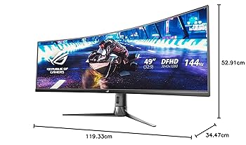 【外箱・付属品完備】ASUS ROG Strix XG49V 49インチ ASUS ROG Strix XG49WCR Super Ultra-wide Gaming Monitor | 49